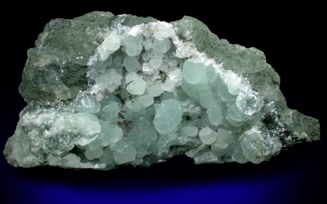 Prehnite with Calcite from Millington Quarry, Bernards Township, Somerset County, New Jersey