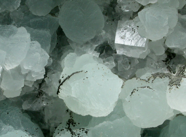 Prehnite with Calcite from Millington Quarry, Bernards Township, Somerset County, New Jersey