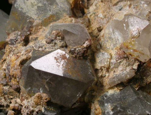 Quartz with Goethite from Red Bridge Mine, Spring Glen, Ellenville District, Ulster County, New York