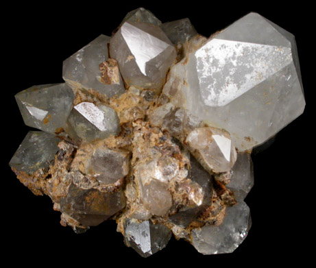 Quartz with Goethite from Red Bridge Mine, Spring Glen, Ellenville District, Ulster County, New York