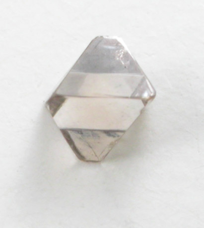 Diamond (0.08 carat pale-brown octahedral crystal) from Mirny, Republic of Sakha, Siberia, Russia