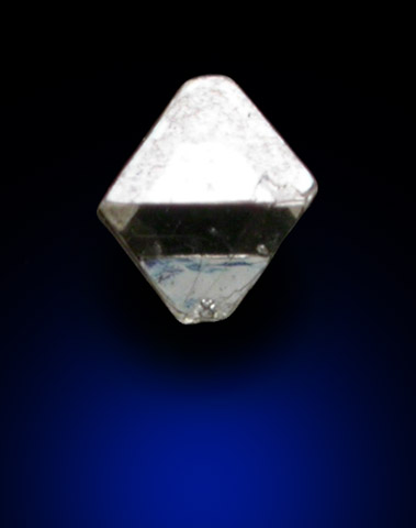 Diamond (0.08 carat pale-brown octahedral crystal) from Mirny, Republic of Sakha, Siberia, Russia