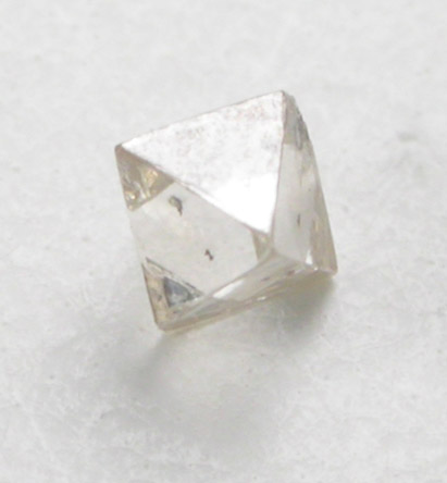 Diamond (0.08 carat pale-brown octahedral crystal) from Mirny, Republic of Sakha, Siberia, Russia