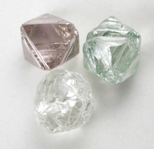 Diamond (set of three colored diamonds totaling 0.94 carats) from Australia, South Africa, Russia