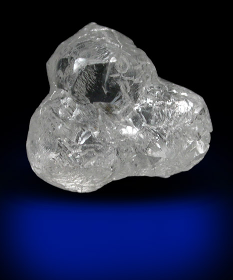 Diamond (1.10 carat three colorless intergrown crystals) from Gauteng Province, South Africa
