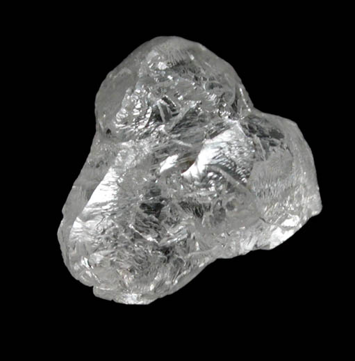 Diamond (1.10 carat three colorless intergrown crystals) from Gauteng Province, South Africa