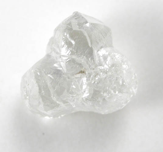 Diamond (1.10 carat three colorless intergrown crystals) from Gauteng Province, South Africa