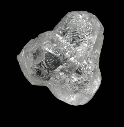 Diamond (1.10 carat three colorless intergrown crystals) from Gauteng Province, South Africa