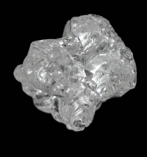 Diamond (1.11 carat skeletal colorless cubic crystal) from Gauteng Province, South Africa