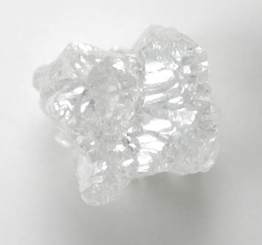Diamond (1.11 carat skeletal colorless cubic crystal) from Gauteng Province, South Africa
