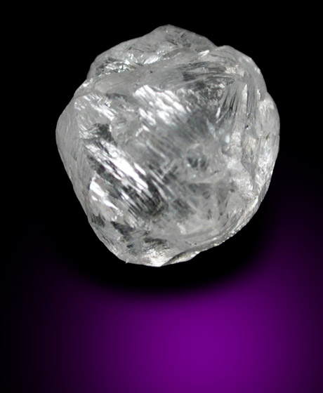 Diamond (0.93 carat colorless complex crystal) from Gauteng Province, South Africa