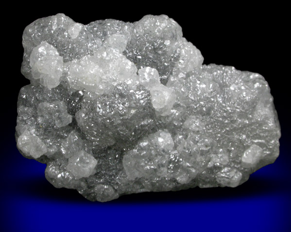 Diamond (18.06 carat gray complex crystal cluster) from Mbuji-Mayi (Miba), 300 km east of Tshikapa, Democratic Republic of the Congo