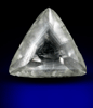 Diamond (2.18 carat pale-gray macle, twinned crystal) from Finsch Mine, Free State (formerly Orange Free State), South Africa