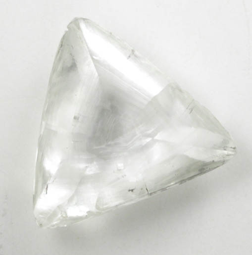 Diamond (2.18 carat pale-gray macle, twinned crystal) from Finsch Mine, Free State (formerly Orange Free State), South Africa