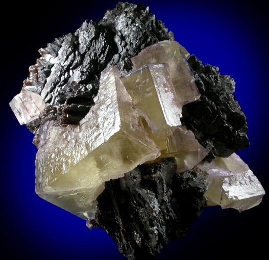 Fluorite on Sphalerite from Cave-in-Rock District, Hardin County, Illinois