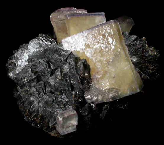 Fluorite on Sphalerite from Cave-in-Rock District, Hardin County, Illinois