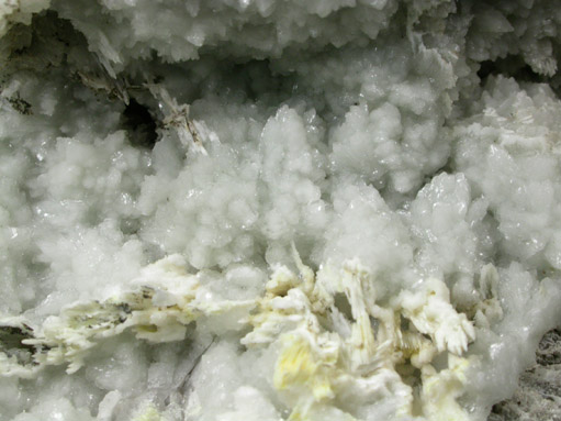 Datolite on Amethystine Quartz from Millington Quarry, Bernards Township, Somerset County, New Jersey