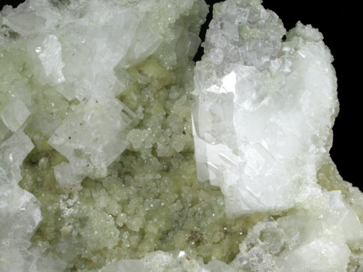 Calcite on Datolite from Millington Quarry, Bernards Township, Somerset County, New Jersey