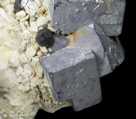 Galena, Calcite and Sphalerite on chert from Tri-State Lead-Zinc Mining District, near Joplin, Jasper County, Missouri
