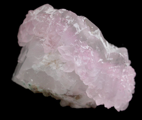 Quartz var. Rose Quartz Crystals from Lavra da Ilha, Taquaral, Jequitinhonha River, Minas Gerais, Brazil
