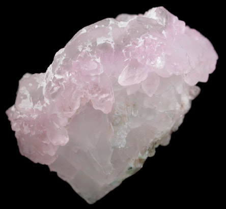 Quartz var. Rose Quartz Crystals from Lavra da Ilha, Taquaral, Jequitinhonha River, Minas Gerais, Brazil