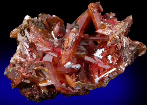 Minium and Wulfenite from Red Cloud Mine, Silver District, La Paz County, Arizona