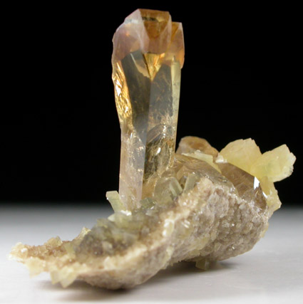 Barite on Calcite from Elk Creek, Meade County, South Dakota