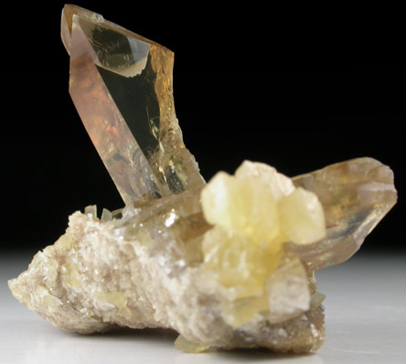 Barite on Calcite from Elk Creek, Meade County, South Dakota