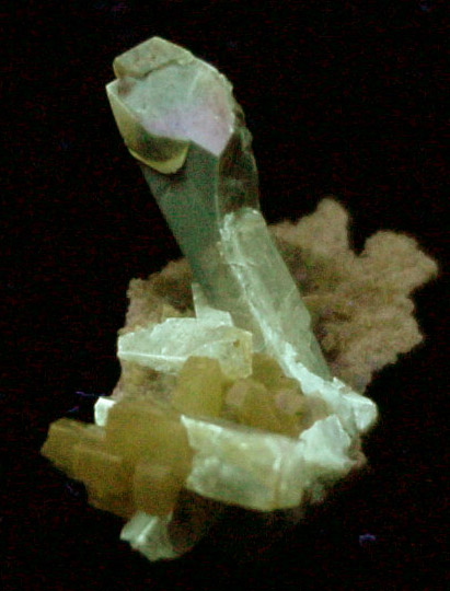 Barite on Calcite from Elk Creek, Meade County, South Dakota