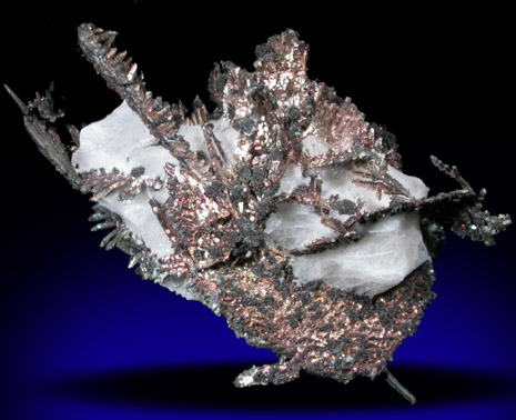 Silver in Calcite from Andres del Rio District, Batopilas, Chihuahua, Mexico