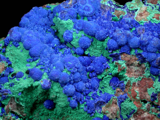 Azurite and Malachite from Metcalf Mine, Morenci, Clifton District, Greenlee County, Arizona