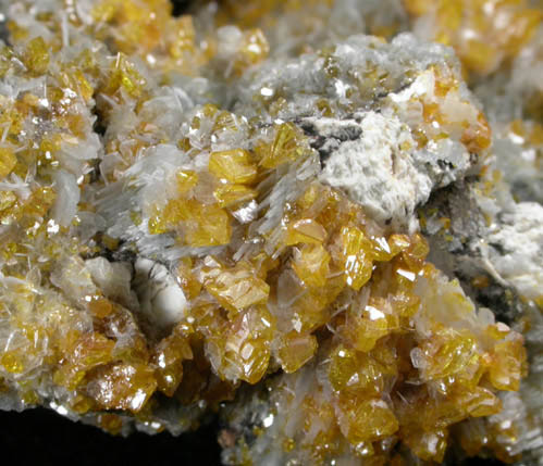 Wulfenite and Barite from Maoniuping Mine, Liangshan Autonomous Prefecture, Sichuan Province, China