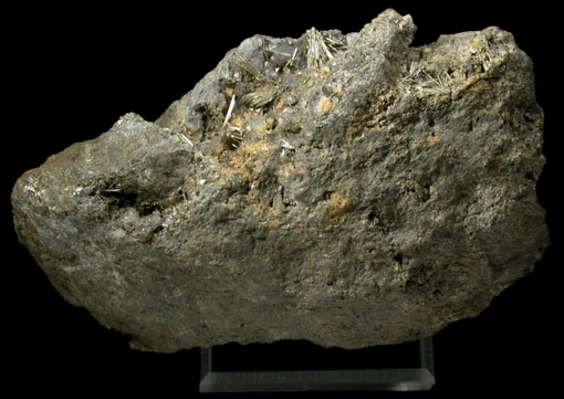 Millerite, Quartz, Calcite, Siderite, Chalcopyrite from Nanzenbach, near Dillenburg, Hesse, Germany