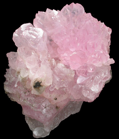 Quartz var. Rose Quartz Crystals from Lavra da Ilha, Taquaral, Jequitinhonha River, Minas Gerais, Brazil