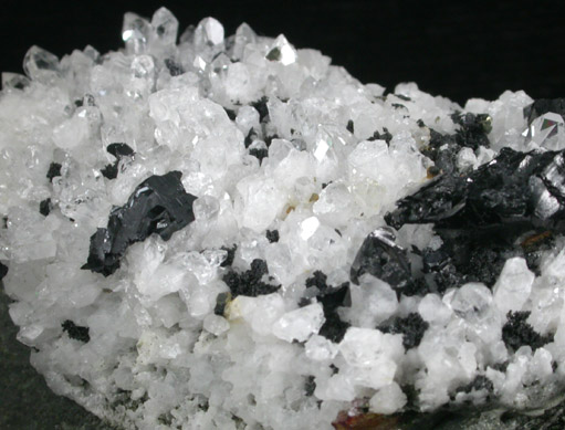 Babingtonite and Quartz from Hampden Quarry, Westfield, Hampden County, Massachusetts