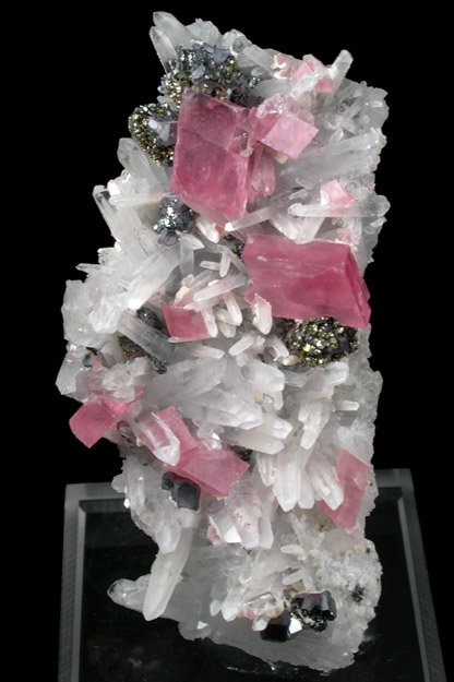 Rhodochrosite, Quartz, Pyrite, Galena from Sweet Home Mine, Buckskin Gulch, Alma District, Park County, Colorado
