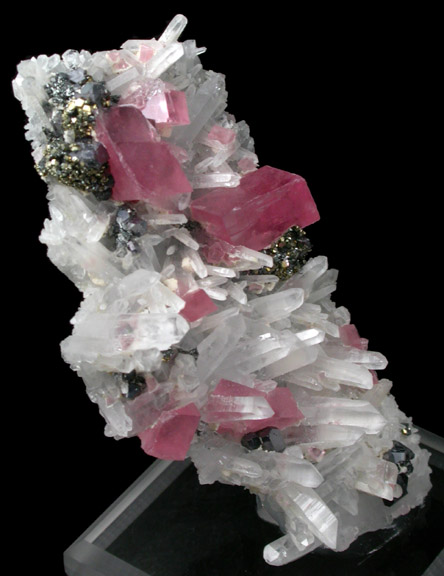 Rhodochrosite, Quartz, Pyrite, Galena from Sweet Home Mine, Buckskin Gulch, Alma District, Park County, Colorado