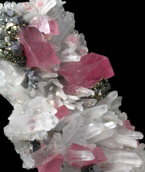 Rhodochrosite, Quartz, Pyrite, Galena from Sweet Home Mine, Buckskin Gulch, Alma District, Park County, Colorado