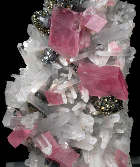 Rhodochrosite, Quartz, Pyrite, Galena from Sweet Home Mine, Buckskin Gulch, Alma District, Park County, Colorado