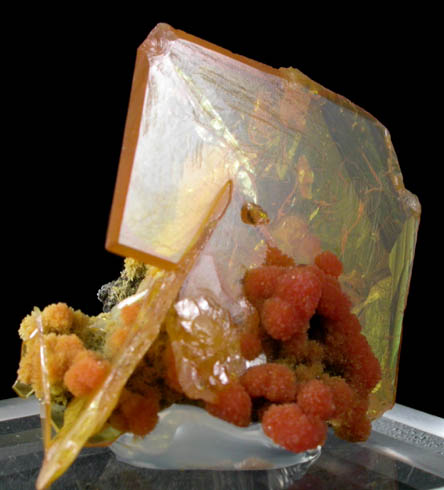 Wulfenite with Mimetite from San Francisco Mine, Cerro Prieto, north of Cucurpe, Sonora, Mexico