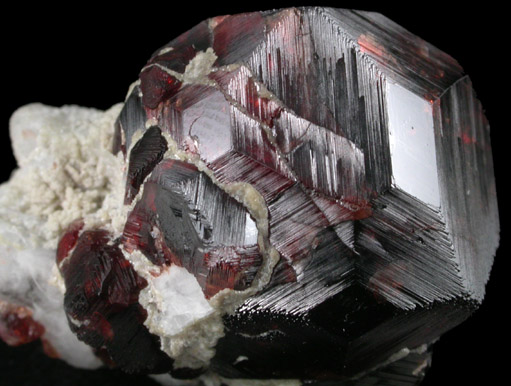 Almandine-Spessartine Garnet on Microcline from Shigar Valley, Skardu District, Baltistan, Gilgit-Baltistan, Pakistan