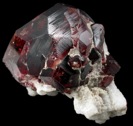 Almandine-Spessartine Garnet on Microcline from Shigar Valley, Skardu District, Baltistan, Gilgit-Baltistan, Pakistan