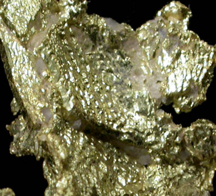 Gold (crystallized leaf) from Harvard Open Pit Mine, Jamestown Mining District, Tuolumne County, California