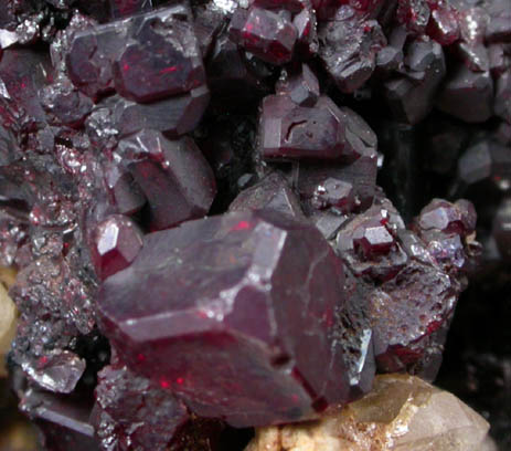 Cuprite on Quartz from Bisbee, Warren District, Cochise County, Arizona