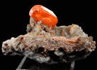 Wulfenite on Willemite, Calcite, Quartz from Red Cloud Mine, Red Gem Pocket, Silver District, La Paz County, Arizona