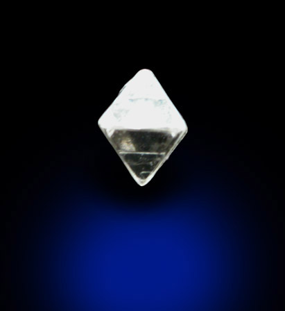 Diamond (0.08 carat pale-brown octahedral crystal) from Mirny, Republic of Sakha, Siberia, Russia