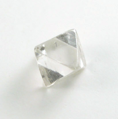 Diamond (0.08 carat pale-brown octahedral crystal) from Mirny, Republic of Sakha, Siberia, Russia
