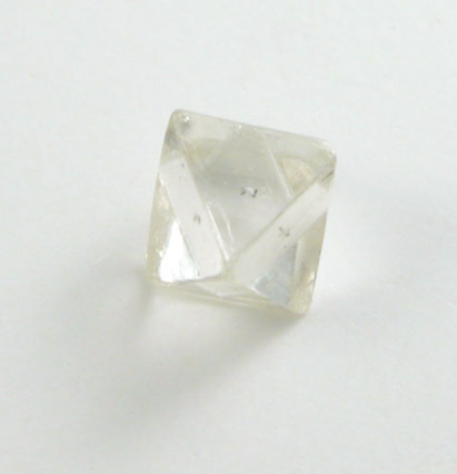 Diamond (0.09 carat pale-brown octahedral crystal) from Mirny, Republic of Sakha, Siberia, Russia