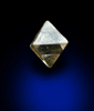 Diamond (0.09 carat pale-brown octahedral crystal) from Mirny, Republic of Sakha, Siberia, Russia