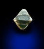 Diamond (0.08 carat pale-brown octahedral crystal) from Mirny, Republic of Sakha, Siberia, Russia